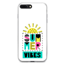 DistinctInk® Clear Shockproof Hybrid Case for Apple iPhone / Samsung Galaxy / Google Pixel - Summer Graphics - Summer Vibes Teal yellow Pink