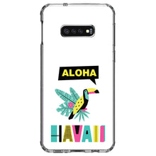 DistinctInk® Clear Shockproof Hybrid Case for Apple iPhone / Samsung Galaxy / Google Pixel - Summer Graphics - Aloha Hawaii Yellow Teal Pink
