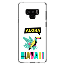 DistinctInk® Clear Shockproof Hybrid Case for Apple iPhone / Samsung Galaxy / Google Pixel - Summer Graphics - Aloha Hawaii Yellow Teal Pink