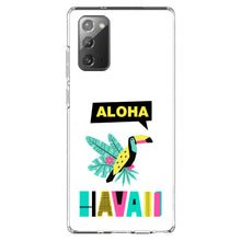 DistinctInk® Clear Shockproof Hybrid Case for Apple iPhone / Samsung Galaxy / Google Pixel - Summer Graphics - Aloha Hawaii Yellow Teal Pink
