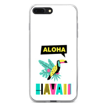 DistinctInk® Clear Shockproof Hybrid Case for Apple iPhone / Samsung Galaxy / Google Pixel - Summer Graphics - Aloha Hawaii Yellow Teal Pink
