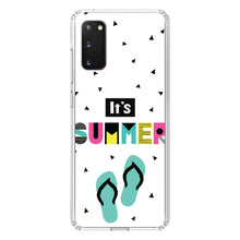 DistinctInk® Clear Shockproof Hybrid Case for Apple iPhone / Samsung Galaxy / Google Pixel - Summer Graphics - It's Summer Cartoon Flip Flops