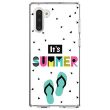 DistinctInk® Clear Shockproof Hybrid Case for Apple iPhone / Samsung Galaxy / Google Pixel - Summer Graphics - It's Summer Cartoon Flip Flops
