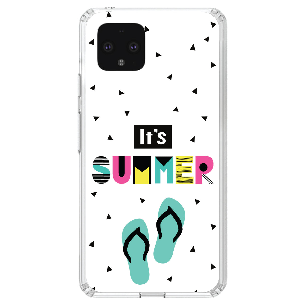 Summer Graphics, It's Summer Cartoon Flip Flops Clear Shockproof iPhone Case, view 23