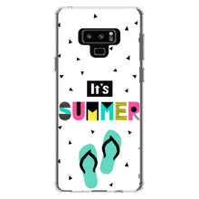 DistinctInk® Clear Shockproof Hybrid Case for Apple iPhone / Samsung Galaxy / Google Pixel - Summer Graphics - It's Summer Cartoon Flip Flops