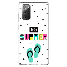DistinctInk® Clear Shockproof Hybrid Case for Apple iPhone / Samsung Galaxy / Google Pixel - Summer Graphics - It's Summer Cartoon Flip Flops