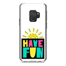 DistinctInk® Clear Shockproof Hybrid Case for Apple iPhone / Samsung Galaxy / Google Pixel - Summer Graphics - Have Fun Yellow Teal Black