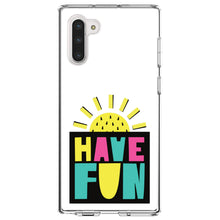 DistinctInk® Clear Shockproof Hybrid Case for Apple iPhone / Samsung Galaxy / Google Pixel - Summer Graphics - Have Fun Yellow Teal Black