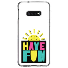 DistinctInk® Clear Shockproof Hybrid Case for Apple iPhone / Samsung Galaxy / Google Pixel - Summer Graphics - Have Fun Yellow Teal Black