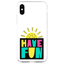 DistinctInk® Clear Shockproof Hybrid Case for Apple iPhone / Samsung Galaxy / Google Pixel - Summer Graphics - Have Fun Yellow Teal Black