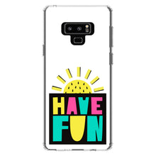 DistinctInk® Clear Shockproof Hybrid Case for Apple iPhone / Samsung Galaxy / Google Pixel - Summer Graphics - Have Fun Yellow Teal Black