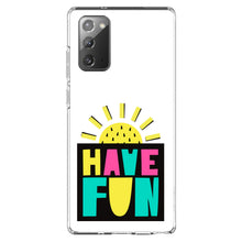 DistinctInk® Clear Shockproof Hybrid Case for Apple iPhone / Samsung Galaxy / Google Pixel - Summer Graphics - Have Fun Yellow Teal Black