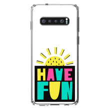 DistinctInk® Clear Shockproof Hybrid Case for Apple iPhone / Samsung Galaxy / Google Pixel - Summer Graphics - Have Fun Yellow Teal Black