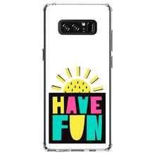 DistinctInk® Clear Shockproof Hybrid Case for Apple iPhone / Samsung Galaxy / Google Pixel - Summer Graphics - Have Fun Yellow Teal Black