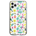 Summer Graphics, Flamingo Pineapple Sun Glasses Clear Shockproof iPhone Case
