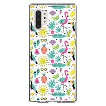 DistinctInk® Clear Shockproof Hybrid Case for Apple iPhone / Samsung Galaxy / Google Pixel - Summer Graphics - Flamingo Pineapple Sun Glasses