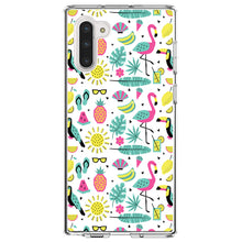 DistinctInk® Clear Shockproof Hybrid Case for Apple iPhone / Samsung Galaxy / Google Pixel - Summer Graphics - Flamingo Pineapple Sun Glasses