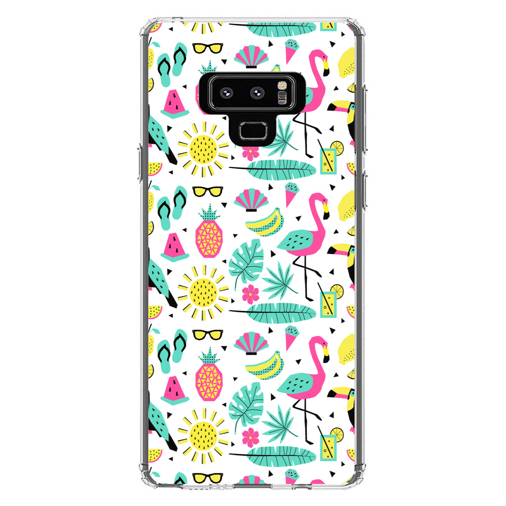 Summer Graphics, Flamingo Pineapple Sun Glasses Clear Shockproof iPhone Case, view 11
