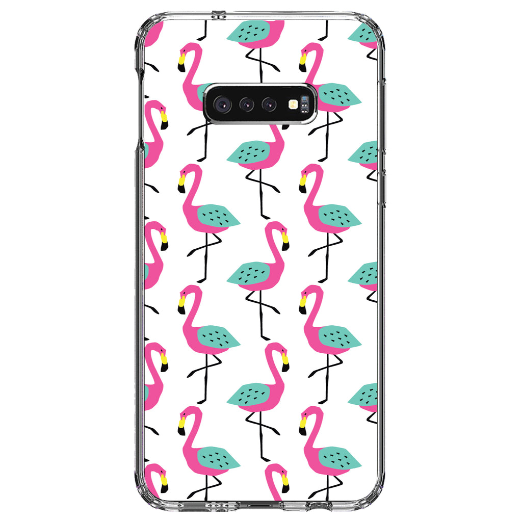 Summer Graphics, Flamingo Pattern, Pink Clear Shockproof iPhone Case, view 18