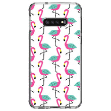 DistinctInk® Clear Shockproof Hybrid Case for Apple iPhone / Samsung Galaxy / Google Pixel - Summer Graphics - Flamingo Pattern - Pink