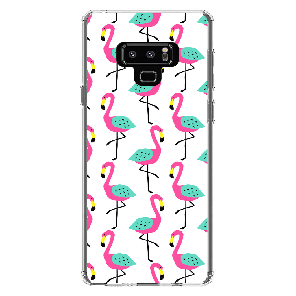 Summer Graphics, Flamingo Pattern, Pink Clear Shockproof iPhone Case, view 11