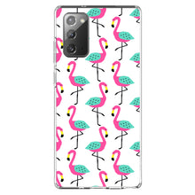 DistinctInk® Clear Shockproof Hybrid Case for Apple iPhone / Samsung Galaxy / Google Pixel - Summer Graphics - Flamingo Pattern - Pink