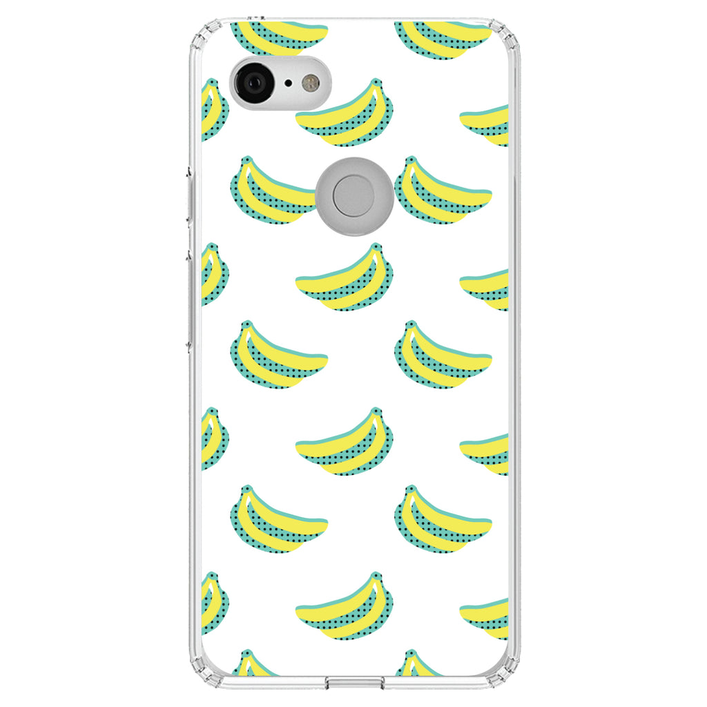 Summer Graphics, Banana Pattern, Yellow Clear Shockproof iPhone Case, view 21
