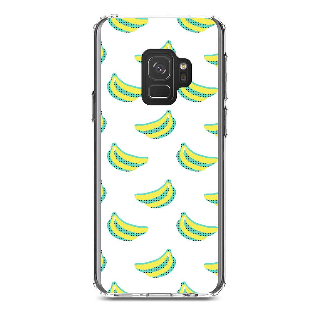 Summer Graphics, Banana Pattern, Yellow Clear Shockproof iPhone Case, view 19
