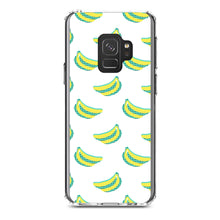 DistinctInk® Clear Shockproof Hybrid Case for Apple iPhone / Samsung Galaxy / Google Pixel - Summer Graphics - Banana Pattern - Yellow