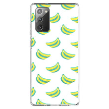 DistinctInk® Clear Shockproof Hybrid Case for Apple iPhone / Samsung Galaxy / Google Pixel - Summer Graphics - Banana Pattern - Yellow