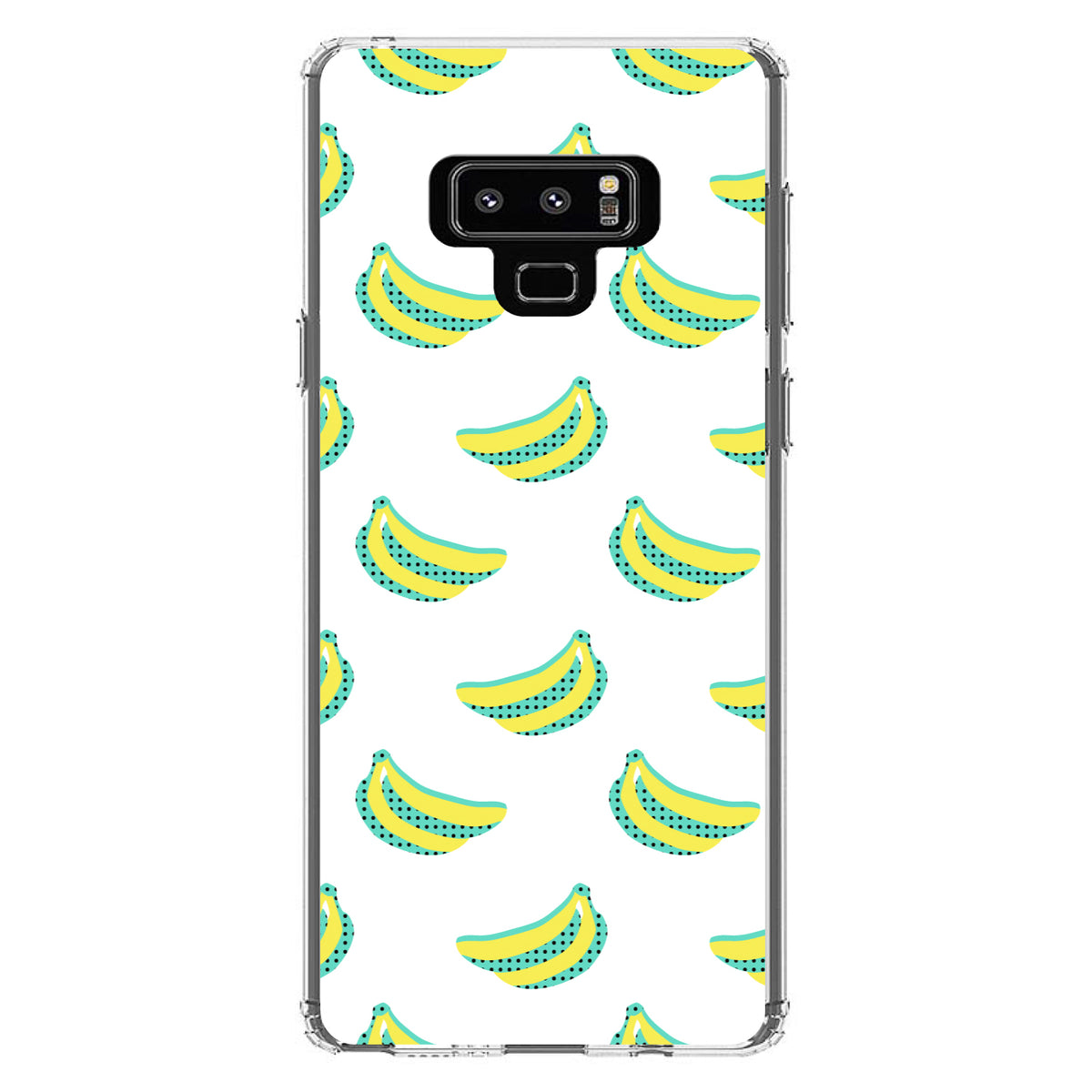 Summer Graphics, Banana Pattern, Yellow Clear Shockproof iPhone Case, view 11