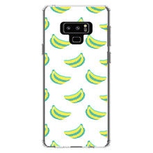 DistinctInk® Clear Shockproof Hybrid Case for Apple iPhone / Samsung Galaxy / Google Pixel - Summer Graphics - Banana Pattern - Yellow