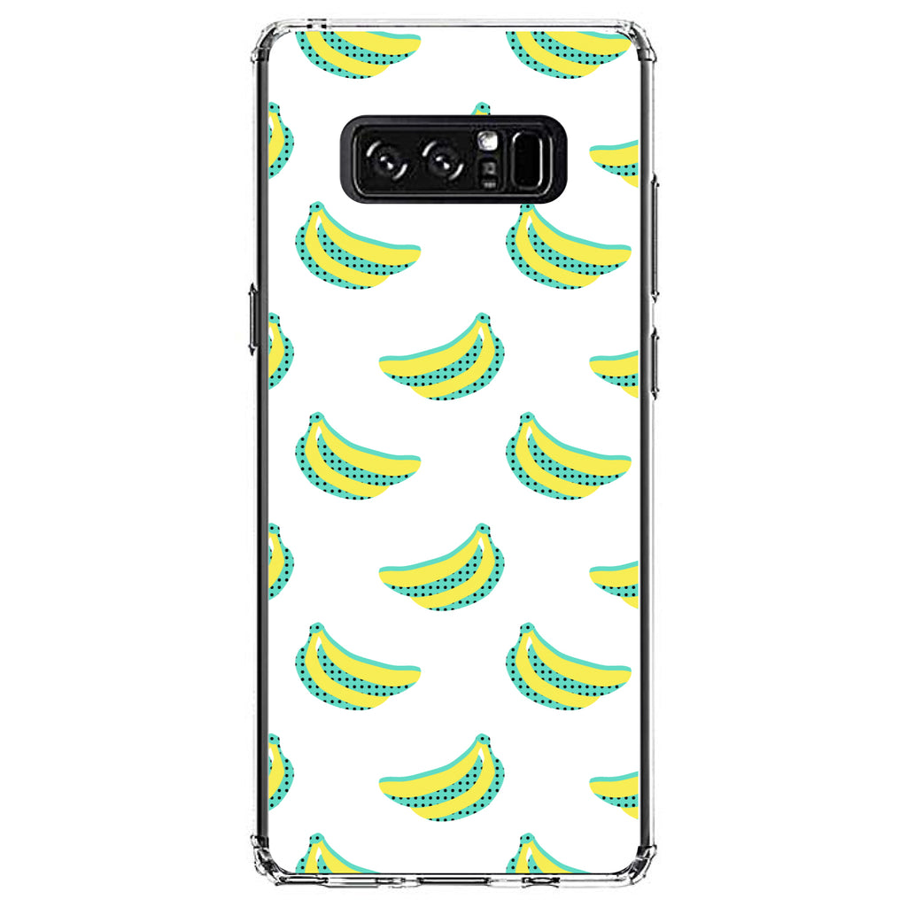 Summer Graphics, Banana Pattern, Yellow Clear Shockproof iPhone Case, view 12