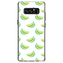 DistinctInk® Clear Shockproof Hybrid Case for Apple iPhone / Samsung Galaxy / Google Pixel - Summer Graphics - Banana Pattern - Yellow