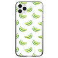 Summer Graphics, Banana Pattern, Yellow Clear Shockproof iPhone Case