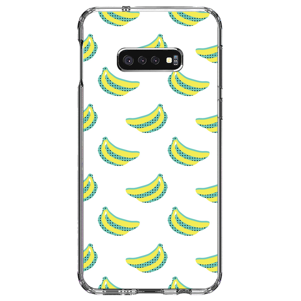 Summer Graphics, Banana Pattern, Yellow Clear Shockproof iPhone Case, view 18