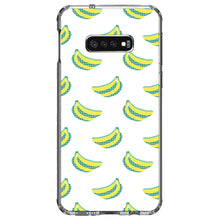 DistinctInk® Clear Shockproof Hybrid Case for Apple iPhone / Samsung Galaxy / Google Pixel - Summer Graphics - Banana Pattern - Yellow