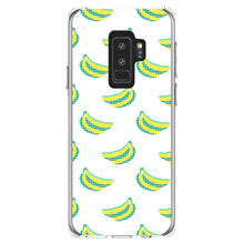 DistinctInk® Clear Shockproof Hybrid Case for Apple iPhone / Samsung Galaxy / Google Pixel - Summer Graphics - Banana Pattern - Yellow