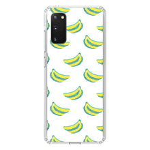 DistinctInk® Clear Shockproof Hybrid Case for Apple iPhone / Samsung Galaxy / Google Pixel - Summer Graphics - Banana Pattern - Yellow