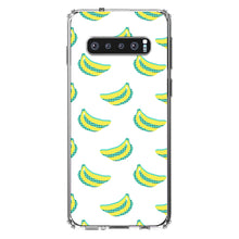 DistinctInk® Clear Shockproof Hybrid Case for Apple iPhone / Samsung Galaxy / Google Pixel - Summer Graphics - Banana Pattern - Yellow