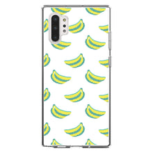 DistinctInk® Clear Shockproof Hybrid Case for Apple iPhone / Samsung Galaxy / Google Pixel - Summer Graphics - Banana Pattern - Yellow