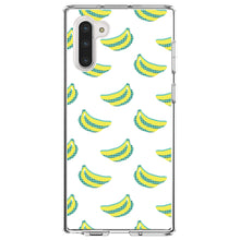 DistinctInk® Clear Shockproof Hybrid Case for Apple iPhone / Samsung Galaxy / Google Pixel - Summer Graphics - Banana Pattern - Yellow