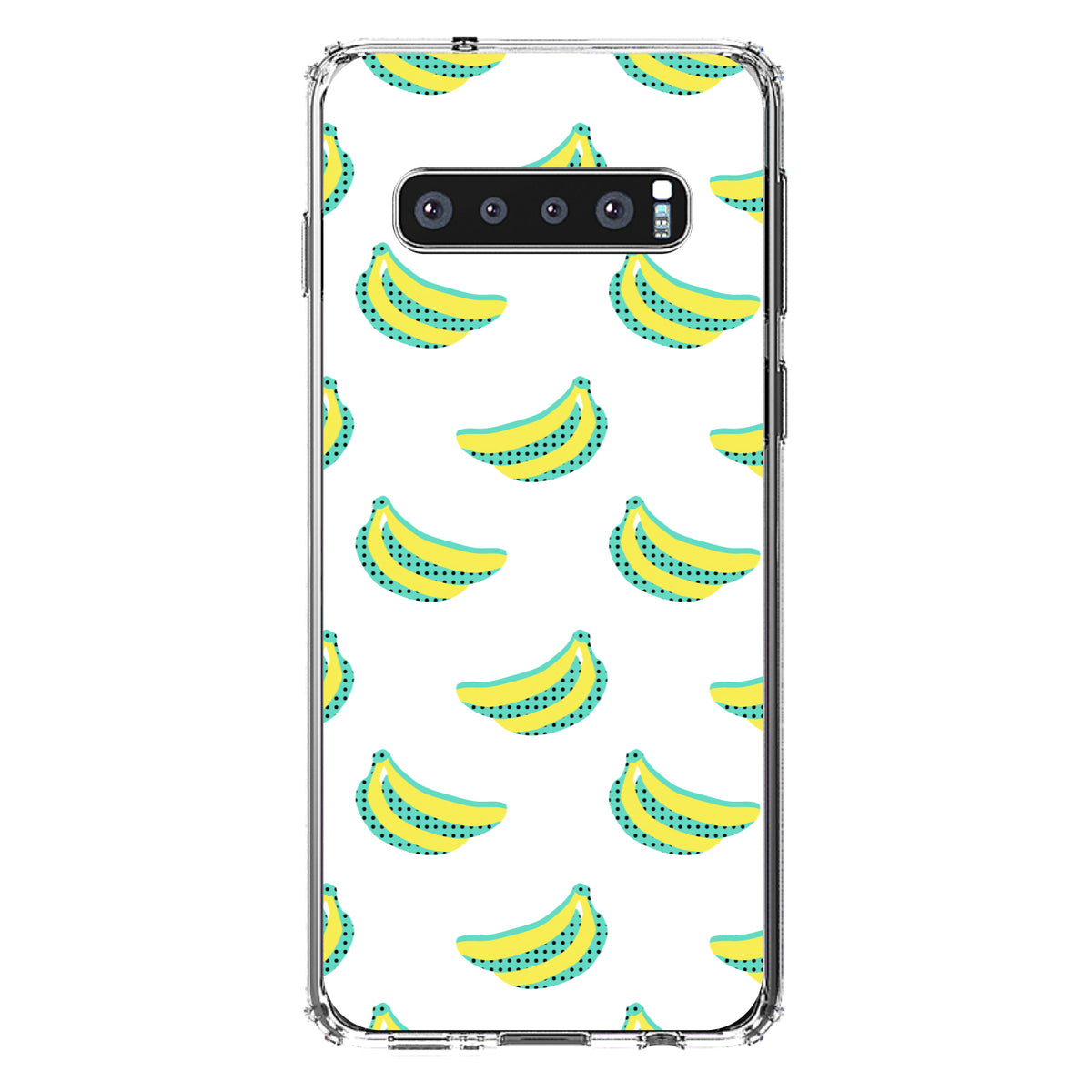 Summer Graphics, Banana Pattern, Yellow Clear Shockproof iPhone Case, view 16