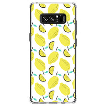 DistinctInk® Clear Shockproof Hybrid Case for Apple iPhone / Samsung Galaxy / Google Pixel - Summer Graphics - Lemon Pattern - Lemonade