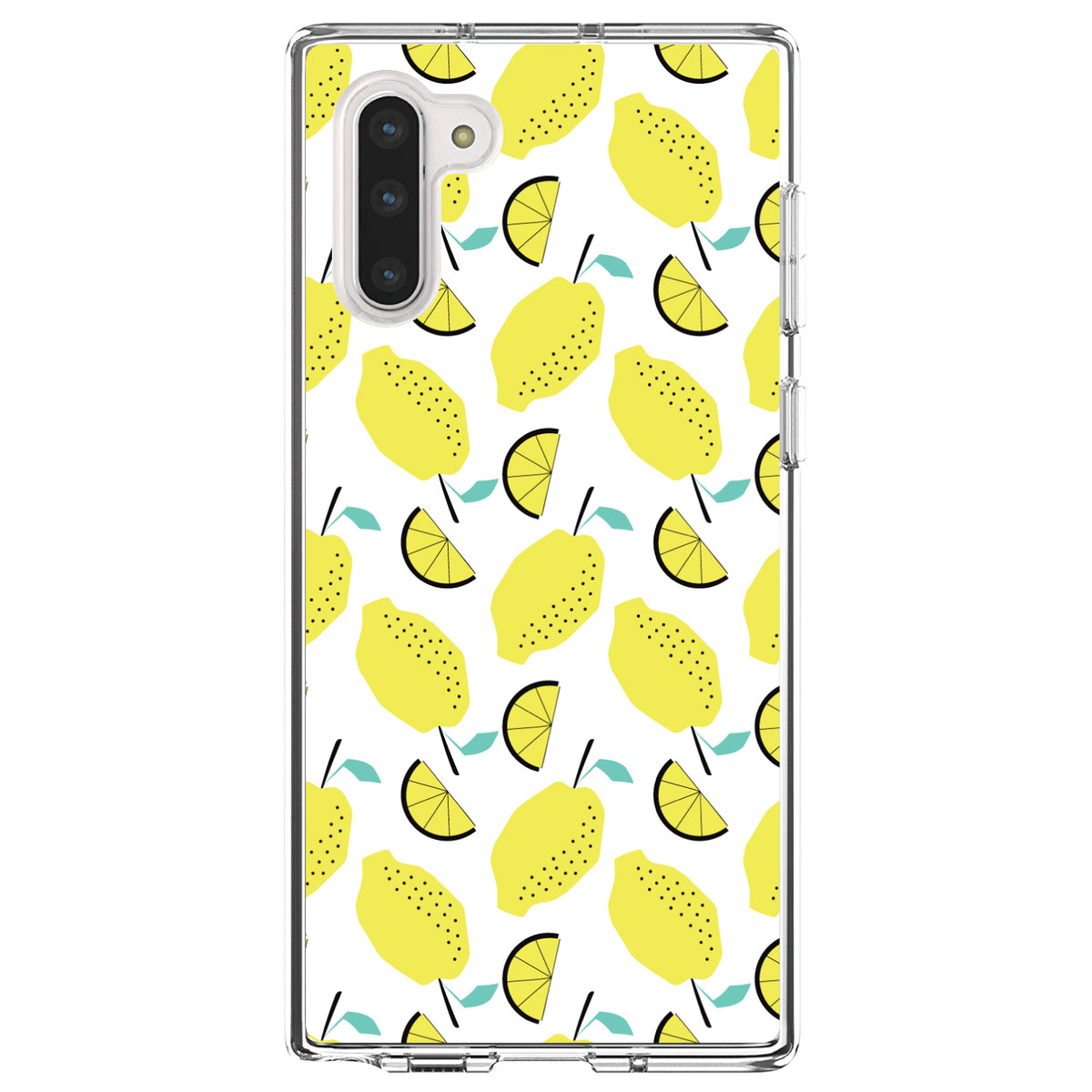 Summer Graphics, Lemon Pattern, Lemonade Clear Shockproof iPhone Case, view 9