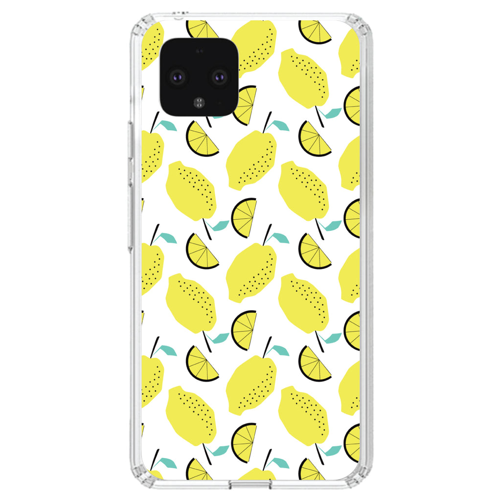 Summer Graphics, Lemon Pattern, Lemonade Clear Shockproof iPhone Case, view 24