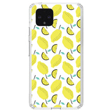 DistinctInk® Clear Shockproof Hybrid Case for Apple iPhone / Samsung Galaxy / Google Pixel - Summer Graphics - Lemon Pattern - Lemonade