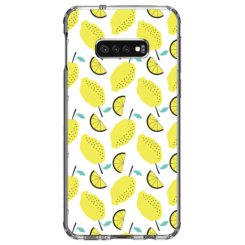 Summer Graphics, Lemon Pattern, Lemonade Clear Shockproof iPhone Case, view 18