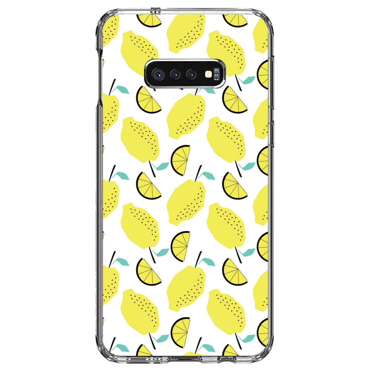 Summer Graphics, Lemon Pattern, Lemonade Clear Shockproof iPhone Case, view 18
