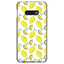 DistinctInk® Clear Shockproof Hybrid Case for Apple iPhone / Samsung Galaxy / Google Pixel - Summer Graphics - Lemon Pattern - Lemonade